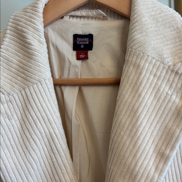 Rowing Blazers Buttoned Cream Corduroy Double-Breasted Blazer Small NWOT - Picture 2 of 3